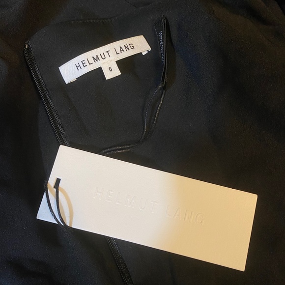 HELMUT LANG Sleeve Cutout Crepe Shift Dress - Picture 10 of 11